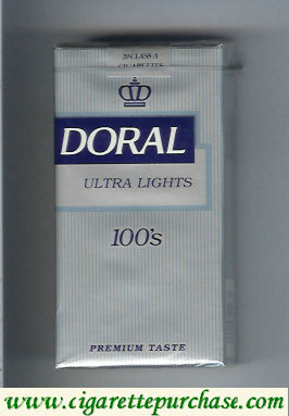 Doral Premium Taste Ultra Lights 100s cigarettes soft box